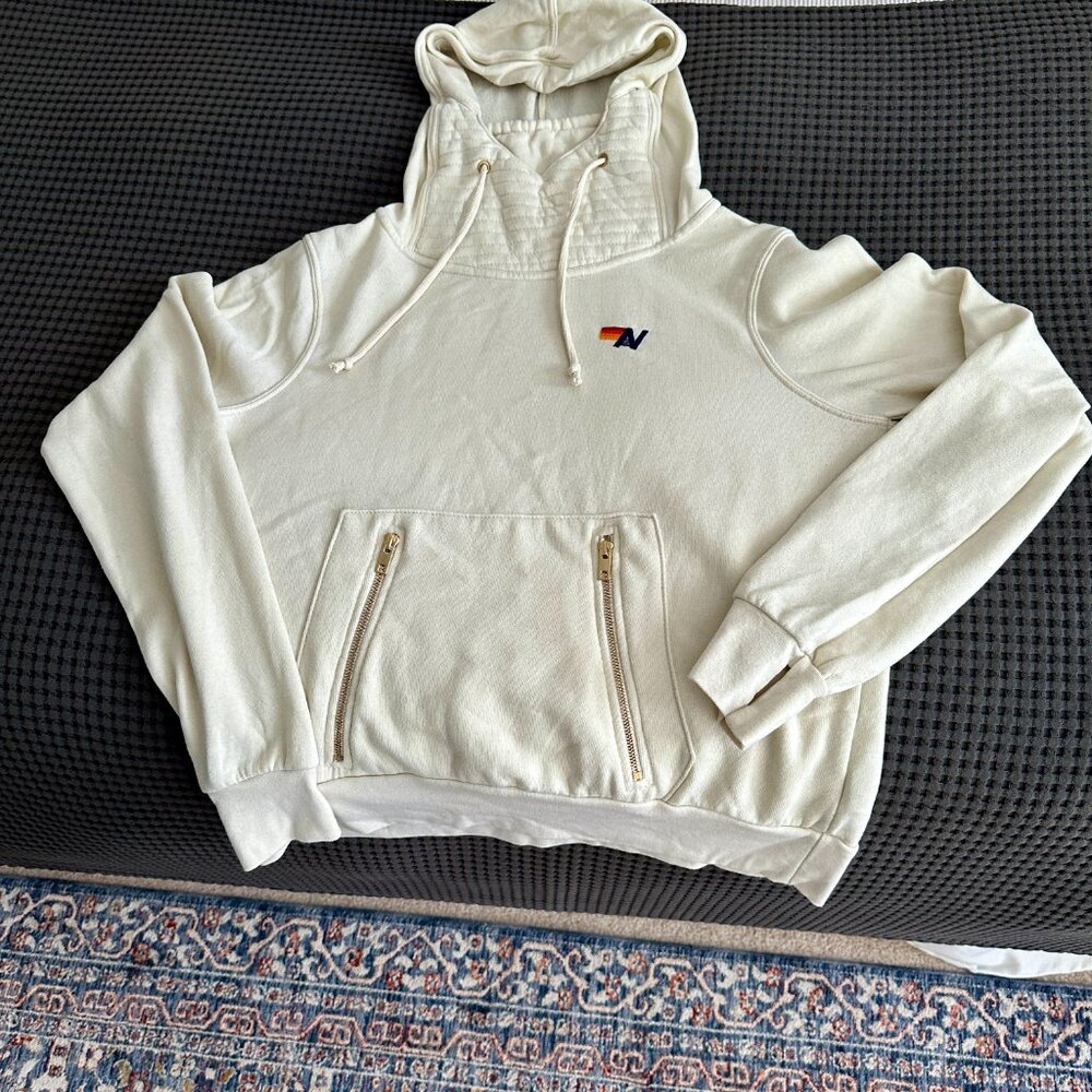 Aviator Nation Ninja Pullover Hoodie - Vintage White